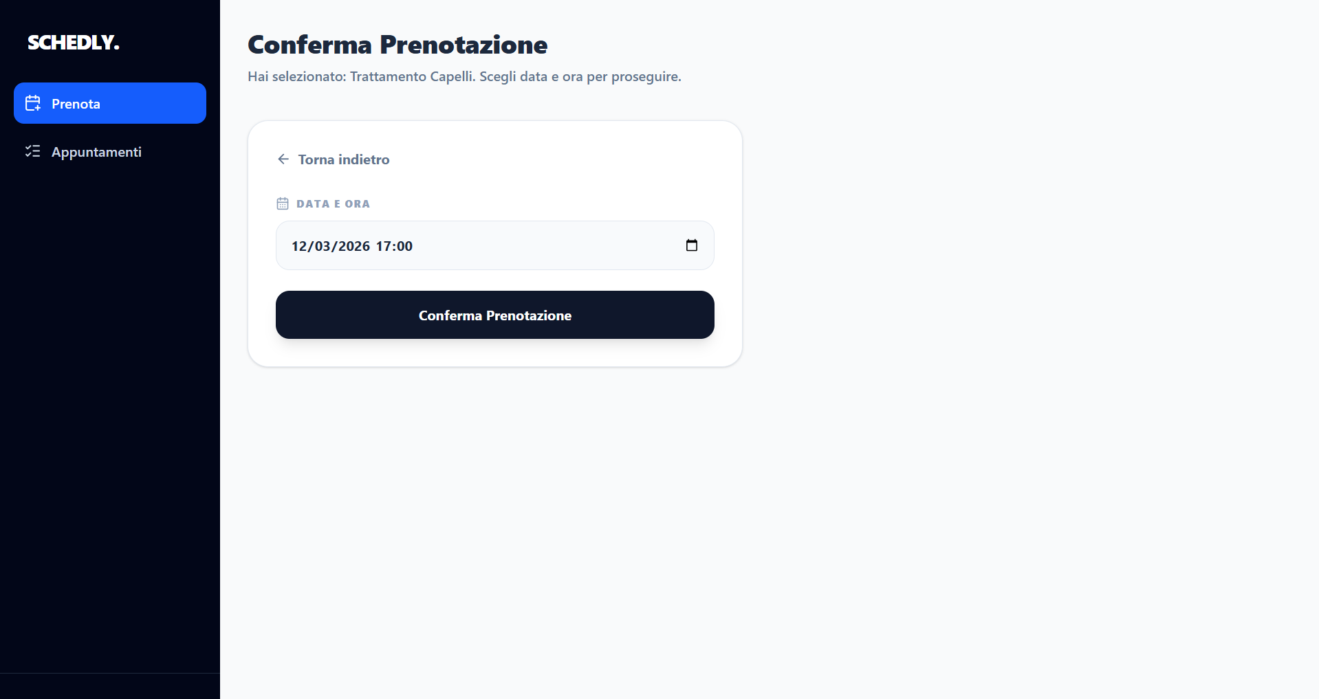 Conferma Prenotazione